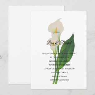 Bröllopsinbjudan-Cala Lily Inbjudningar