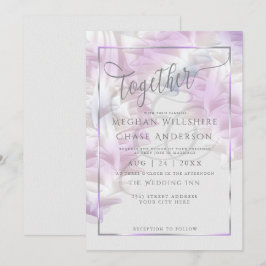 Bröllopsinbjudan | Chiffon Lilac Ombré Ruffles Inbjudningar