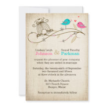 Bröllopsinbjudan | Däckfåglar i Kärlek