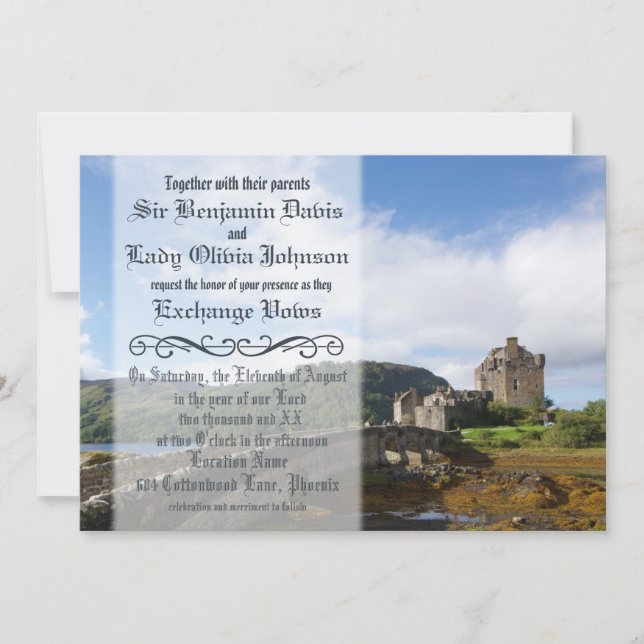 Bröllopsinbjudan efter halva tiden inbjudningar (Framsida)