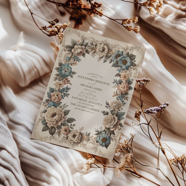 Bröllopsinbjudan elegant Art nouveau Inbjudningar (Skapare uppladdad)