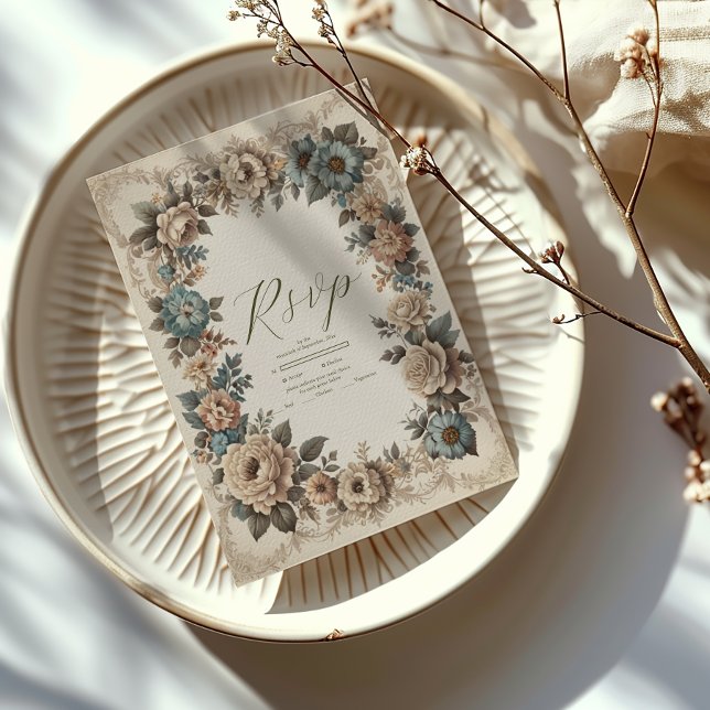 Bröllopsinbjudan elegant Art nouveau OSA Kort (Skapare uppladdad)