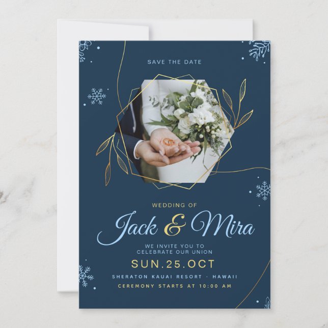 bröllopsinbjudan elegant inbjudningar (Framsida)