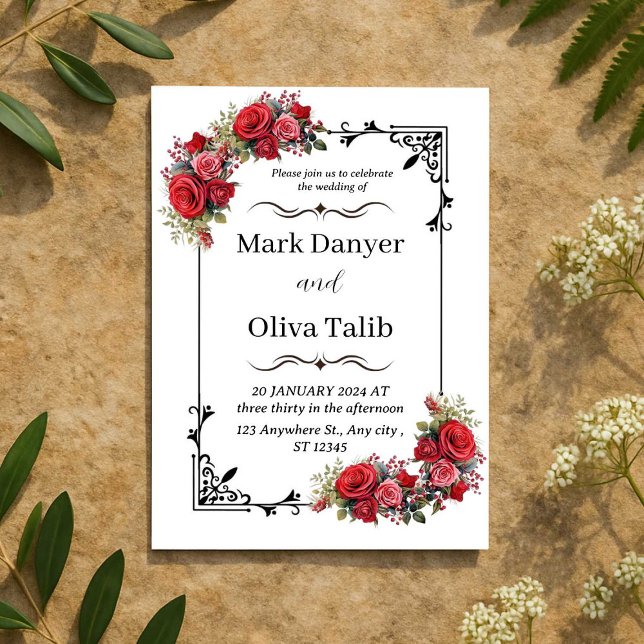 Bröllopsinbjudan | Elegant och Anpassade Inbjudningar (Skapare uppladdad)