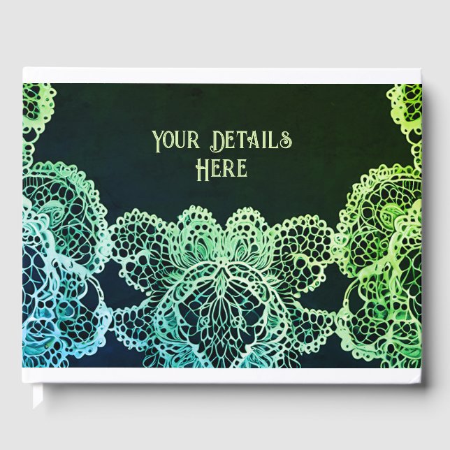 Bröllopsinbjudan elegant Snöre Gästböcker (Framsida)