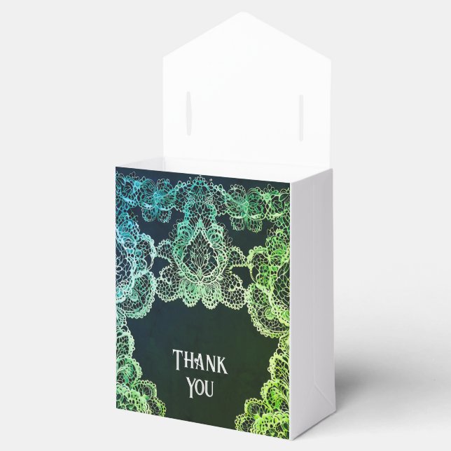 Bröllopsinbjudan elegant Snöre Presentaskar (Öppnad)