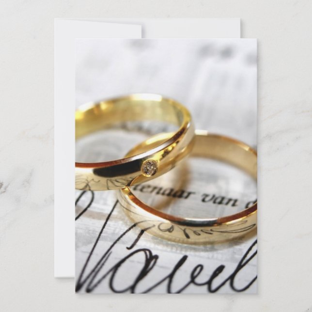 bröllopsinbjudan eller godkännande inbjudningar (Framsida)