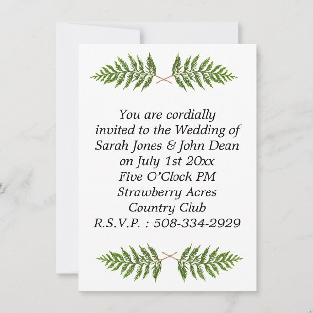 Bröllopsinbjudan enkel inbjudningar (Framsida)