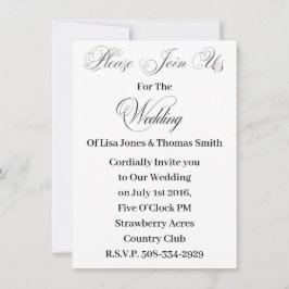 Bröllopsinbjudan enkel inbjudningar