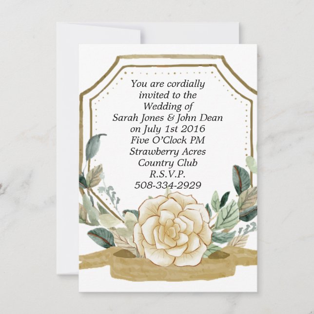 Bröllopsinbjudan enkel inbjudningar (Framsida)