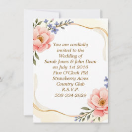 Bröllopsinbjudan enkel inbjudningar