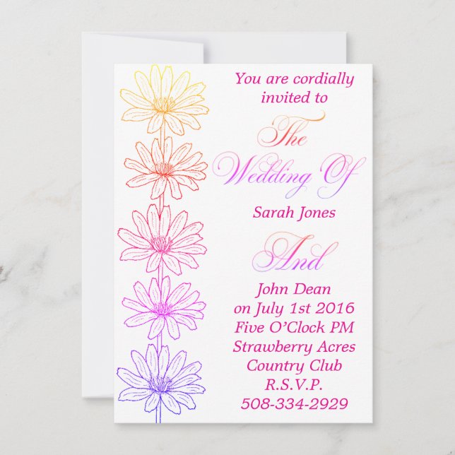 Bröllopsinbjudan enkel inbjudningar (Framsida)