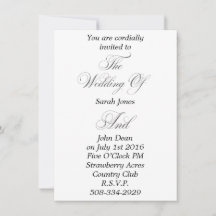 Bröllopsinbjudan enkel