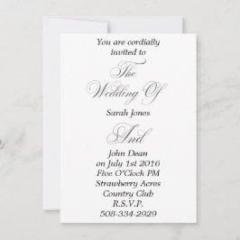 Bröllopsinbjudan enkel inbjudningar