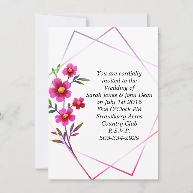 Bröllopsinbjudan enkel inbjudningar (Framsida)