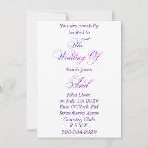 Bröllopsinbjudan enkel