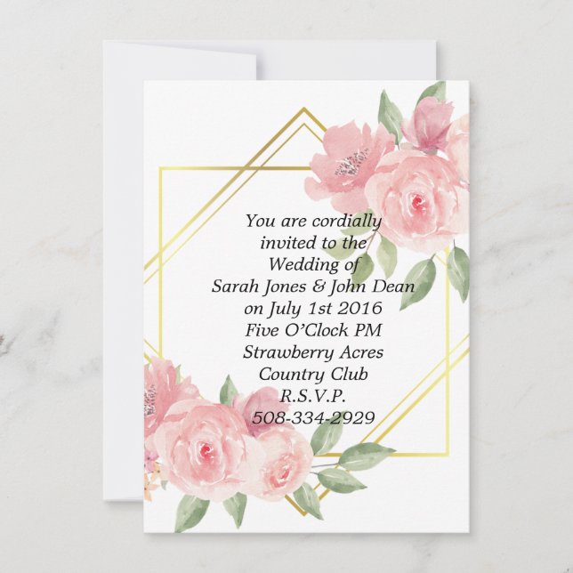 Bröllopsinbjudan enkel inbjudningar (Framsida)