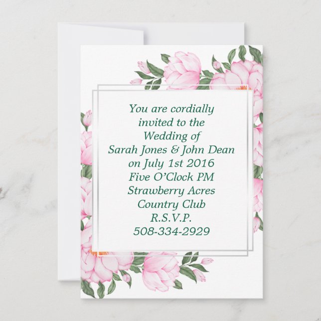 Bröllopsinbjudan enkel inbjudningar (Framsida)