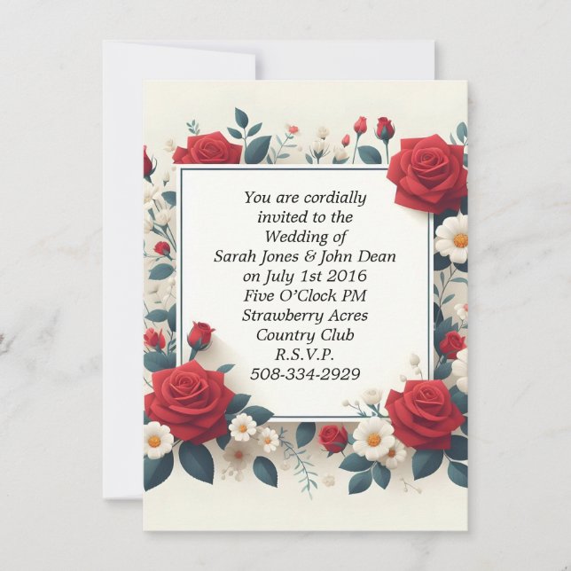 Bröllopsinbjudan enkel inbjudningar (Framsida)