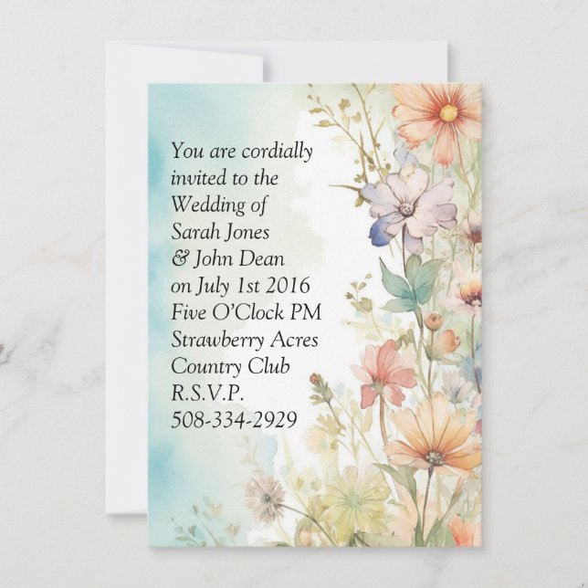 Bröllopsinbjudan enkel inbjudningar (Framsida)