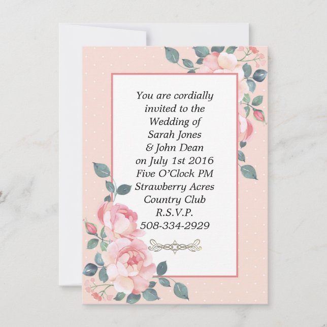 Bröllopsinbjudan enkel inbjudningar (Framsida)