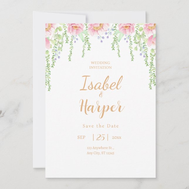 Bröllopsinbjudan Fairy Tale Kärlek Inbjudningar (Framsida)