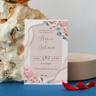Bröllopsinbjudan Firande - Elegant Keepsak Inbjudningar