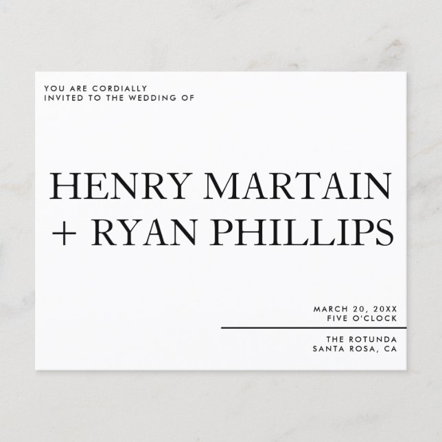 Bröllopsinbjudan Flyer (Framsidan)