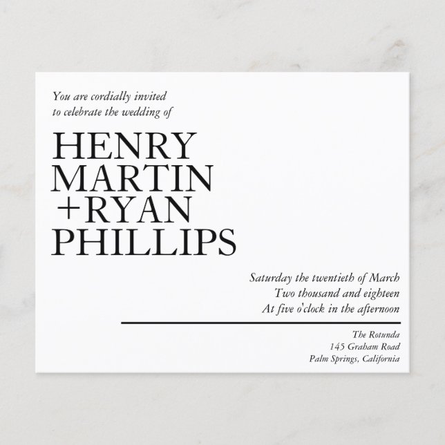 Bröllopsinbjudan Flyer (Framsidan)