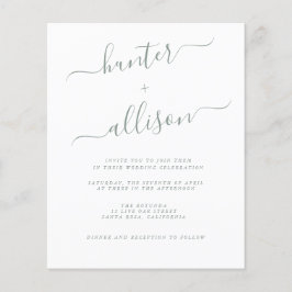 Bröllopsinbjudan Flyer till budgetpris