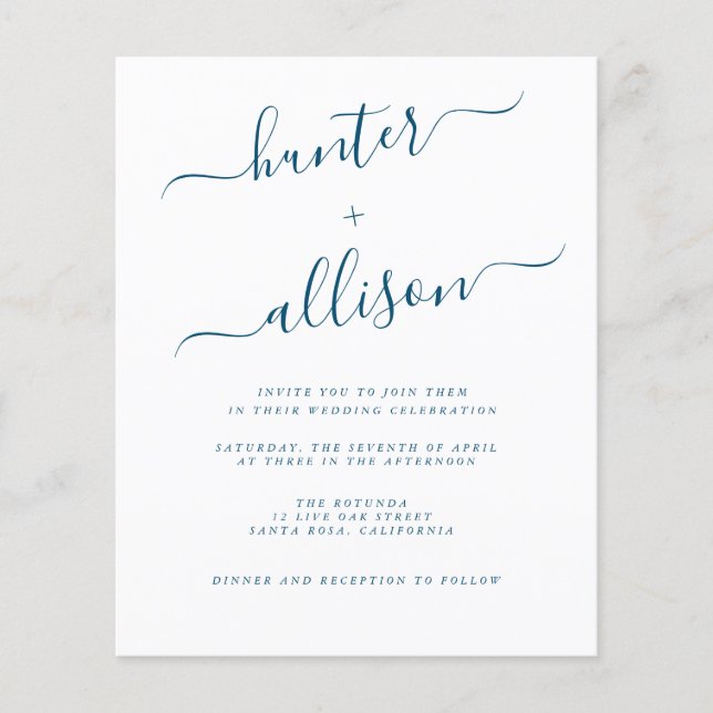 Bröllopsinbjudan Flygblad (Framsidan)