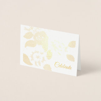 Bröllopsinbjudan Folierat Kort