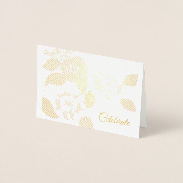 Bröllopsinbjudan Folierat Kort (Framsida)