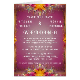 Bröllopsinbjudan för Blommigt av anpassade Hälsningskort