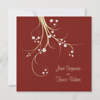 Bröllopsinbjudan för Blommigt - Elegant och enkel Inbjudningar