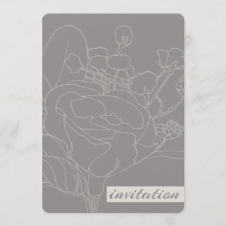 Bröllopsinbjudan för Blommigt (naturlig) Inbjudningar