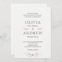 Bröllopsinbjudan för Blommigt och Elegant