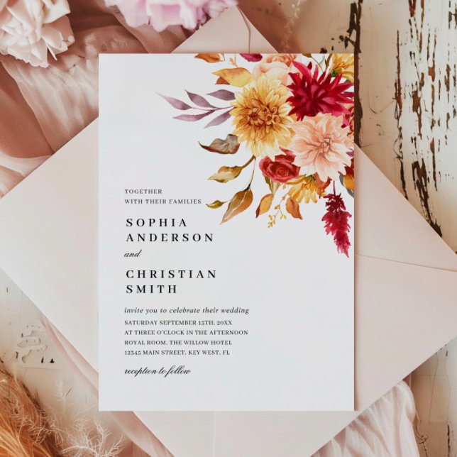 Bröllopsinbjudan för blommor inbjudningar (Skapare uppladdad)