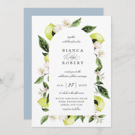 Bröllopsinbjudan för botaniska Lemon Arch Ram Inbjudningar