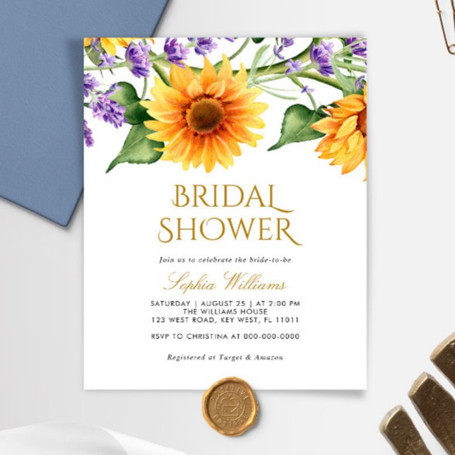 Bröllopsinbjudan för Budget Sunflowers Bridal Show (Skapare uppladdad)