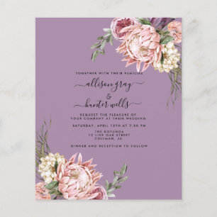 Bröllopsinbjudan för budgetBlommigt Aubrey Flyer