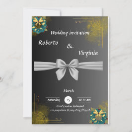 Bröllopsinbjudan för elegant och Anpassade Julkort