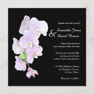 Bröllopsinbjudan för Elegant Orchids Inbjudningar