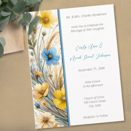 Bröllopsinbjudan för elegant White SnowDrop Inbjudan Vykort