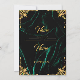 bröllopsinbjudan för Emerald-samvet-effekten Inbjudningar