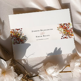 Bröllopsinbjudan för FALL-skript Band För Inbjudningskort