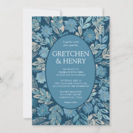 Bröllopsinbjudan för färgsfärgning av blommor inbjudningar