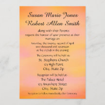 Bröllopsinbjudan för flera Färgader