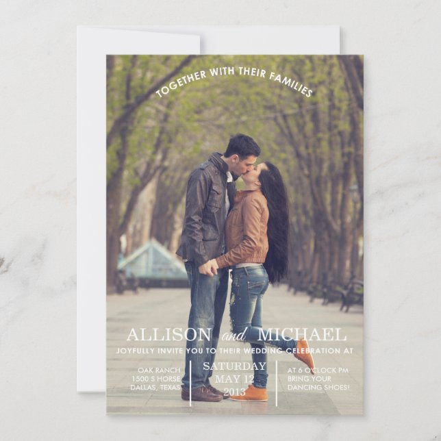 Bröllopsinbjudan för Förlovning Foton Inbjudningar (Framsida)