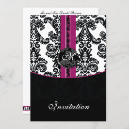 bröllopsinbjudan för fuchsia inbjudningar